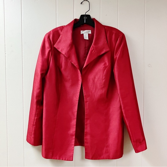 Jackie Jon Jackets & Blazers - Vintage Y2k Career JACKIE JON NEW YORK Blazer Jacket SZ 14 Red Party Classic